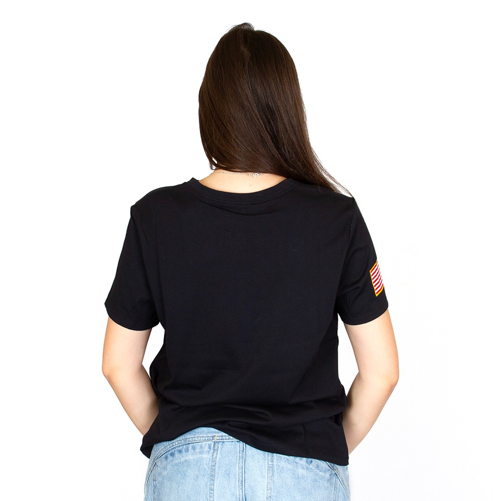 Classic Oregon O, Nike, Black, Crew Neck, Cotton Blend, Women, Flag, Military Pack, T-Shirt, 954298